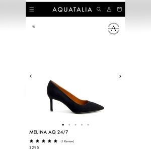 Aquatalia made in Italy black suede heel size 11